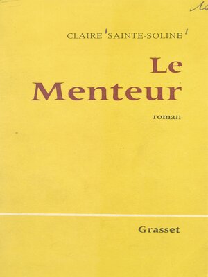 cover image of Le menteur